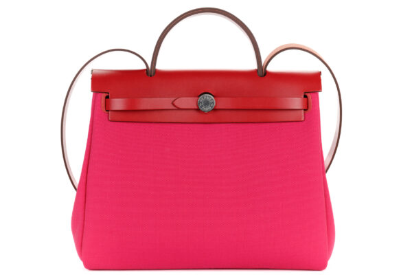Hermès Herbag 31 Rouge Piment Rose Extreme Palladium Hardware 2023