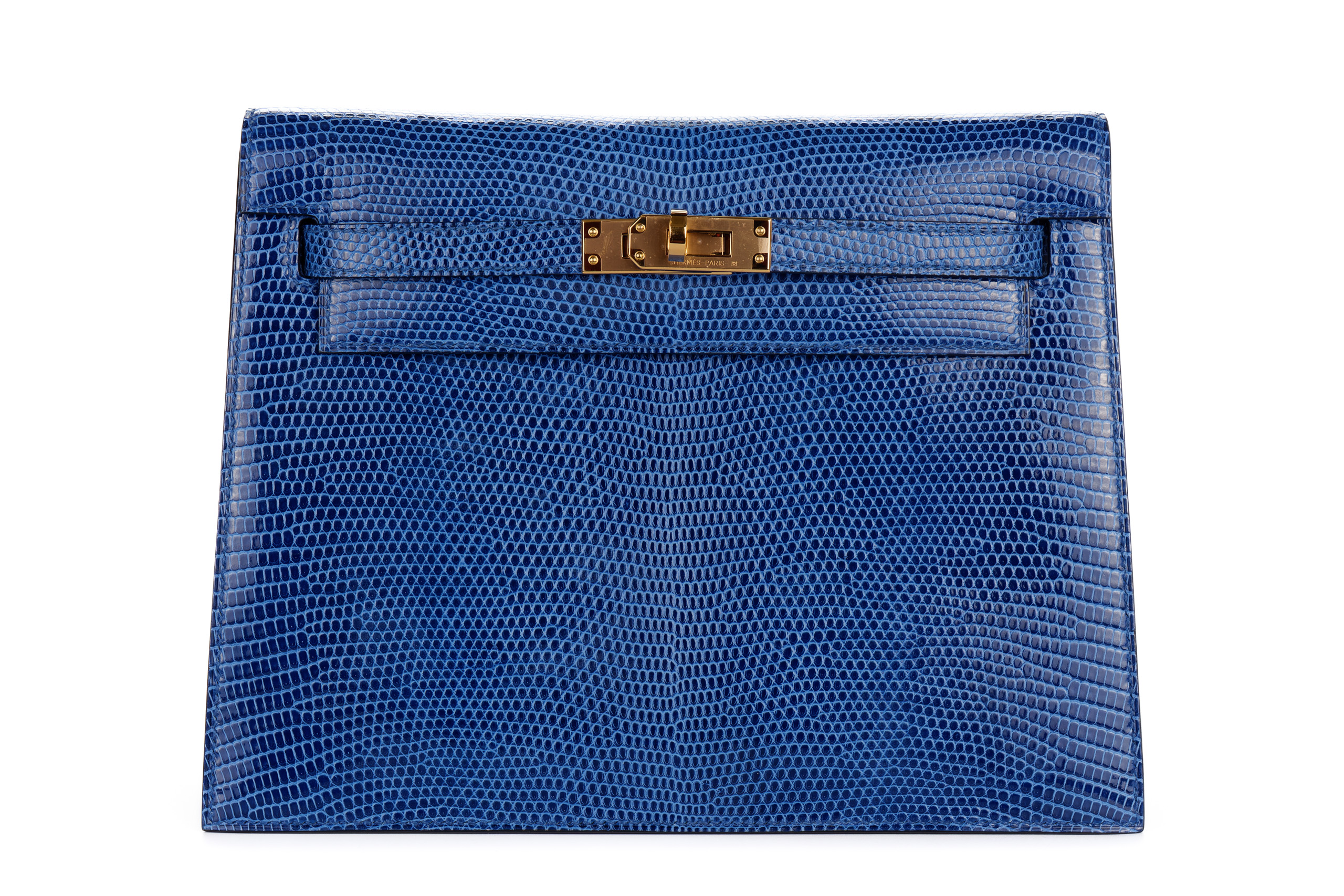 Hermes Kelly Danse Bleu Sapphir Lizard Gold Hardware 2023