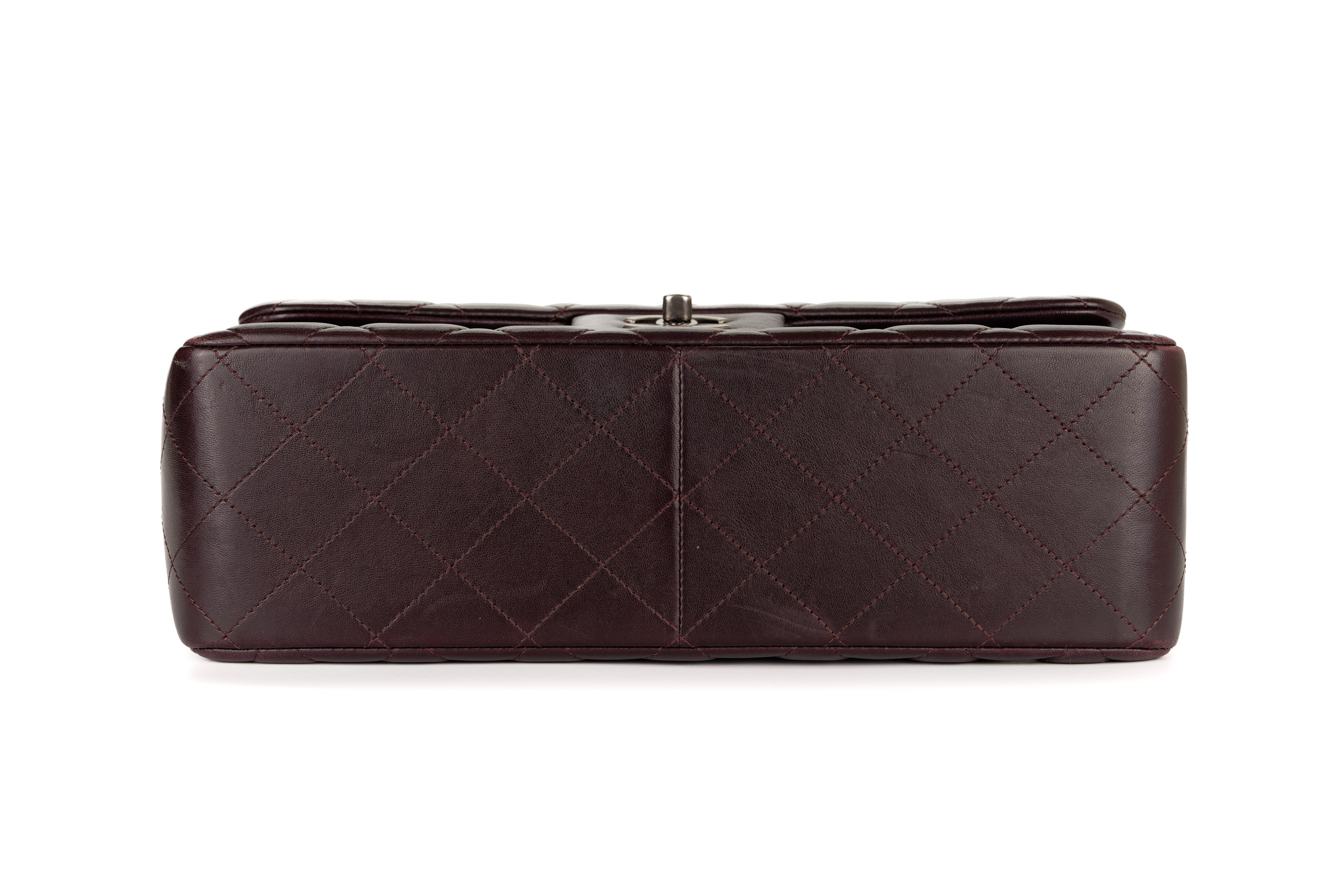 Chanel-Classic-Double-Flap-Jumbo-Eggplant-Lambskin-Silver-Hardware-6