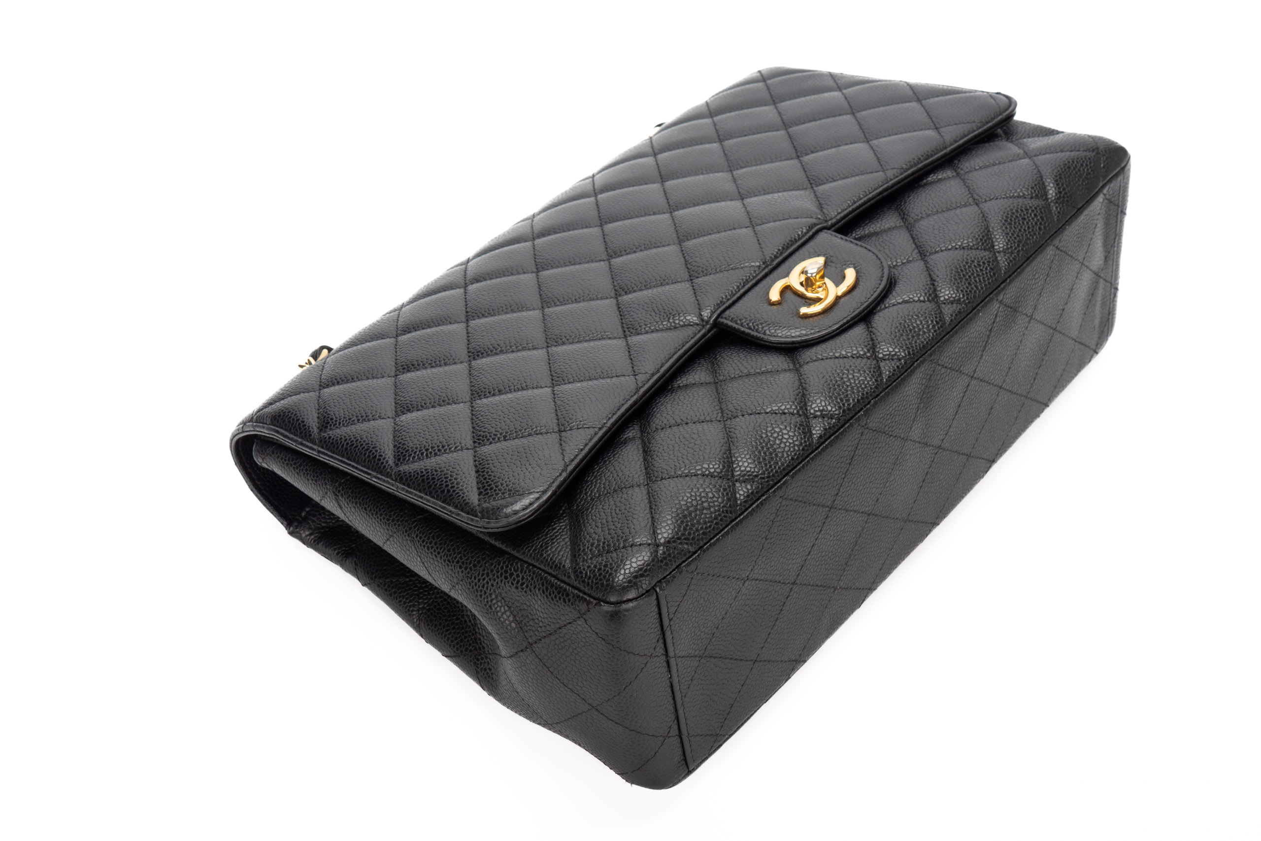 Chanel-Jumbo-Single-Flap-Black-Caviar-Gold-Hardware-3046-12