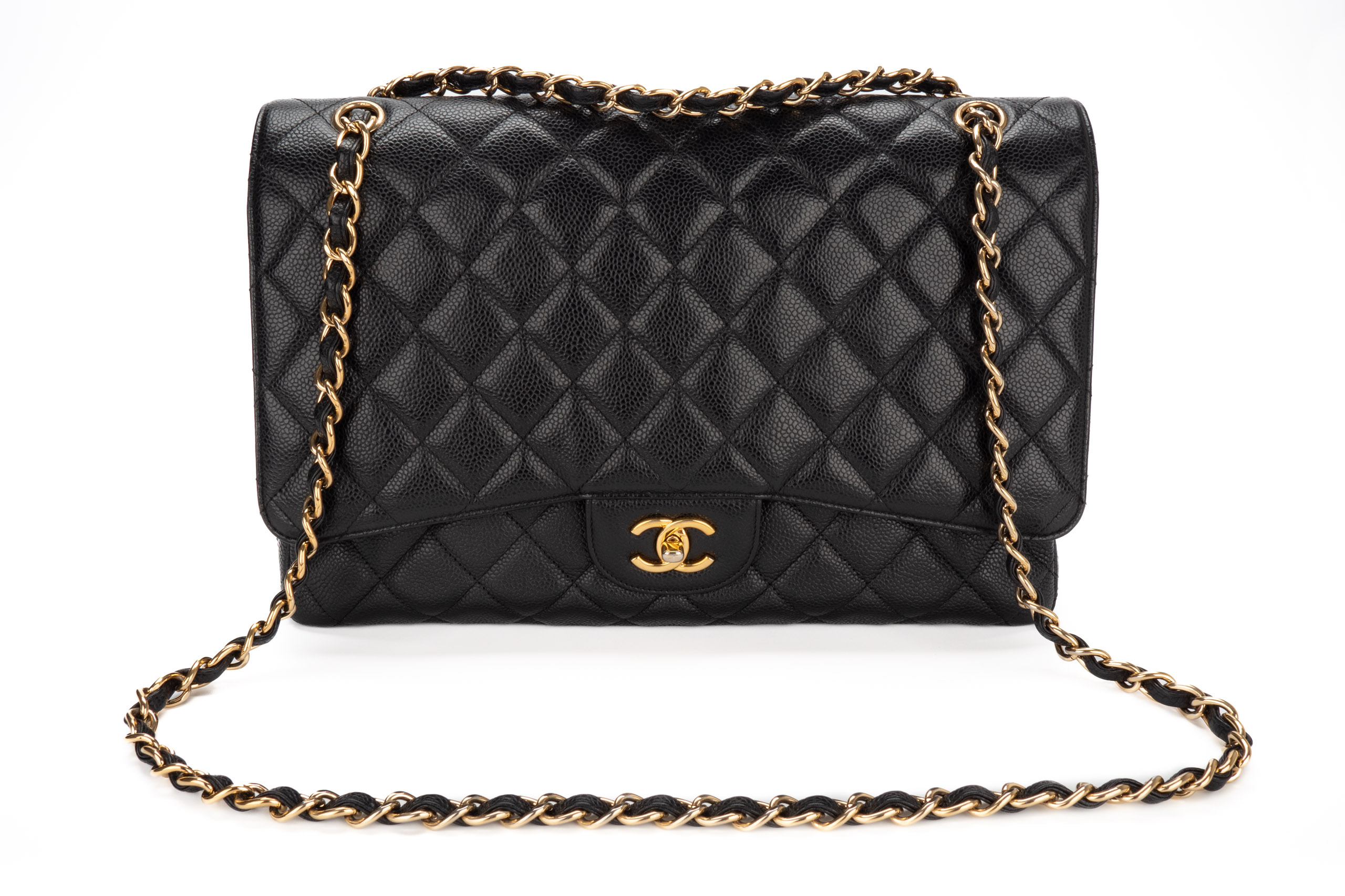 Chanel-Jumbo-Single-Flap-Black-Caviar-Gold-Hardware-3046-8