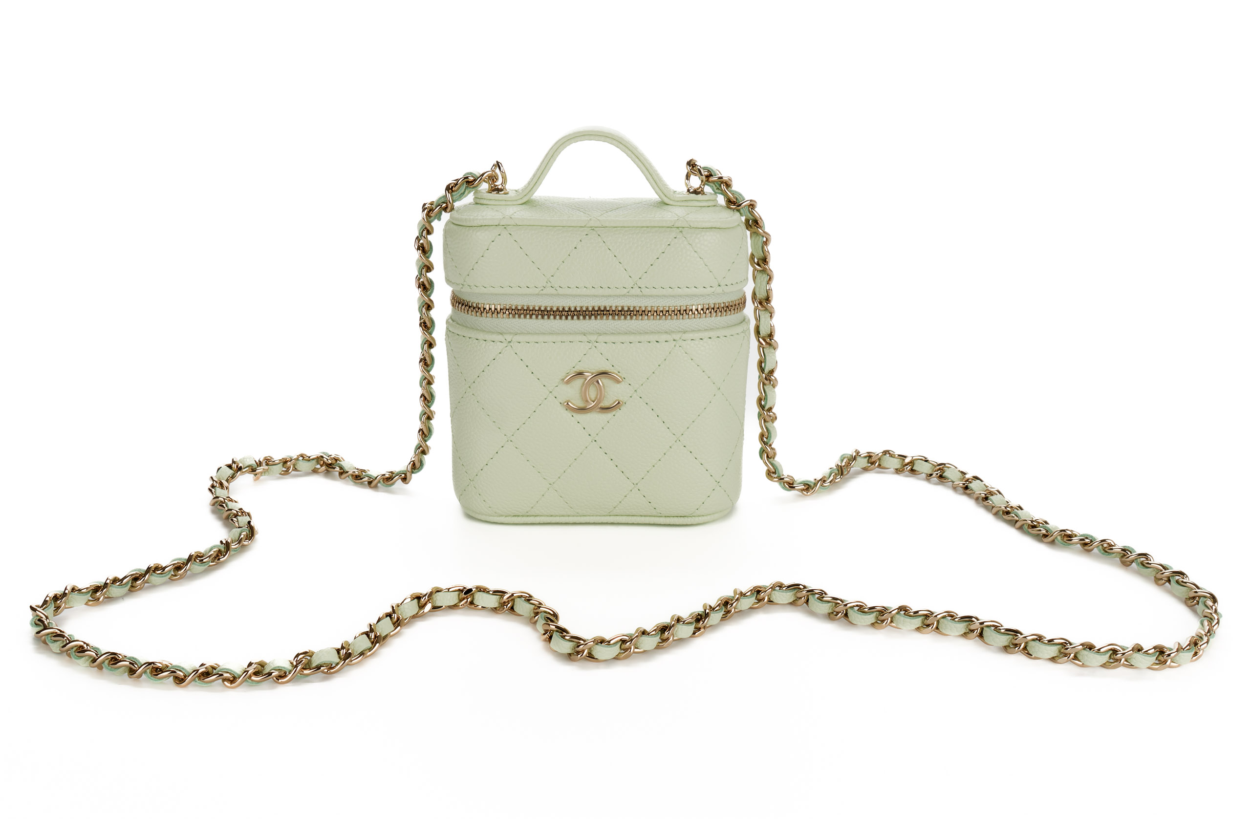 Chanel-Quilted-Vanity-Case-Light-Green-Crossbody-Bag-2022-8