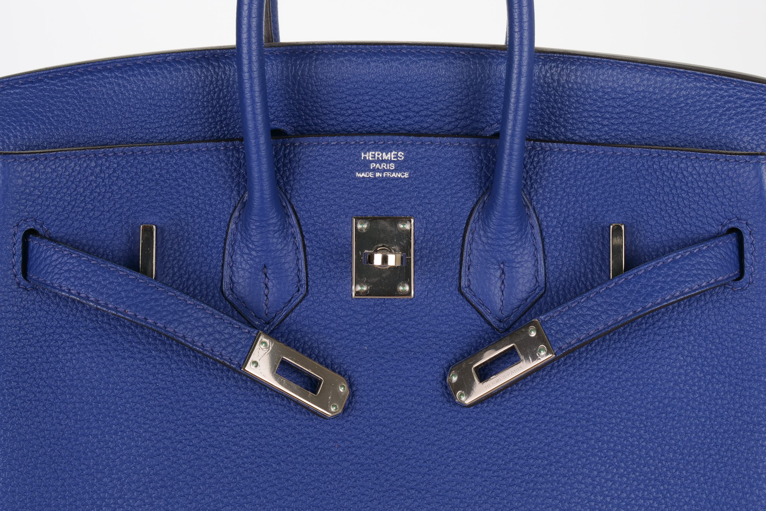 Hermes Birkin 25 Blue Electric Togo Palladium Hardware