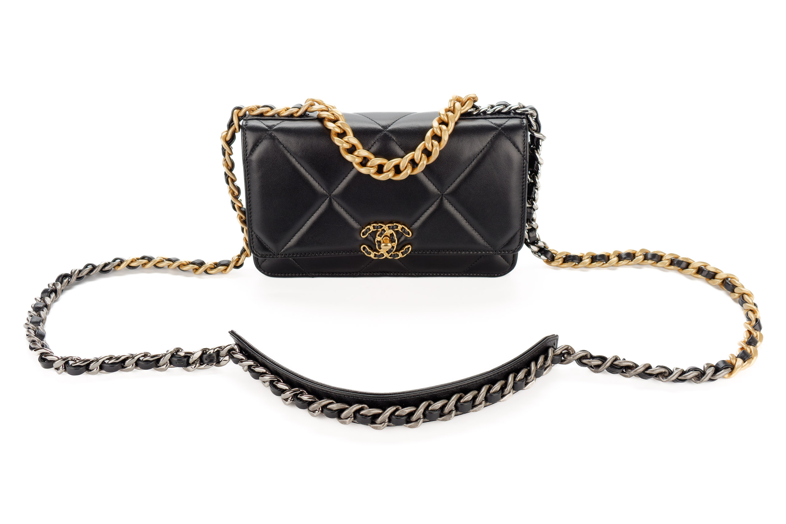 Chanel-19-Wallet-on-Chain-Black-Lambskin-Mixed-Gold-Hardware-2024-8