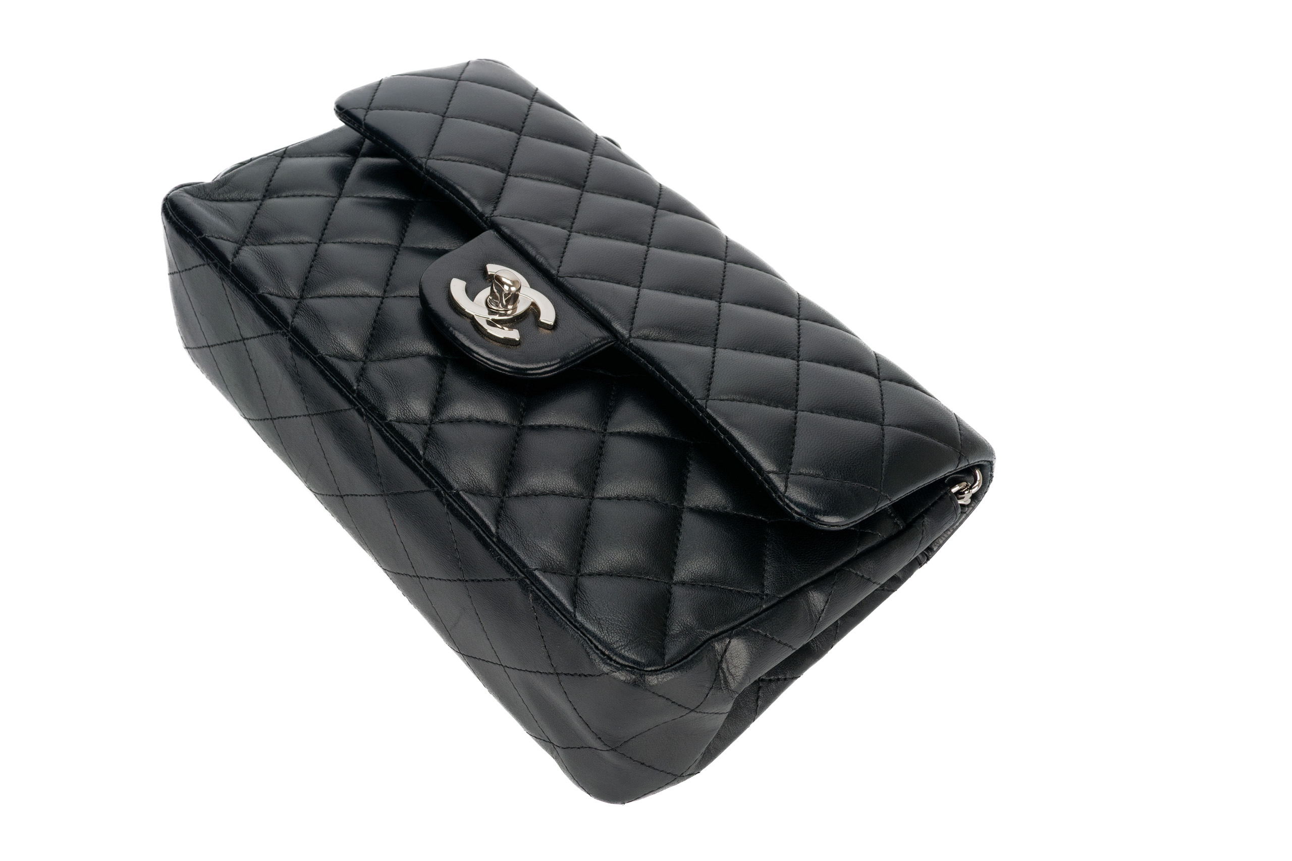 Chanel-Classic-Flap-Small-Black-Lambskin-Silver-Hardware-2006-2008-12