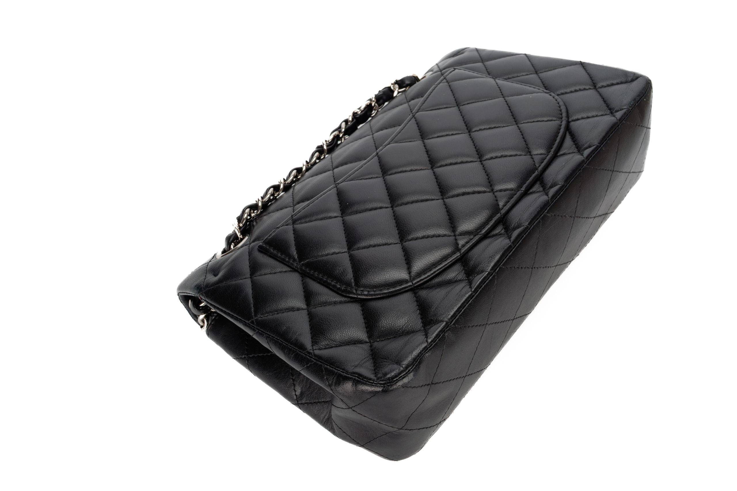 Chanel-Classic-Flap-Small-Black-Lambskin-Silver-Hardware-2006-2008-13