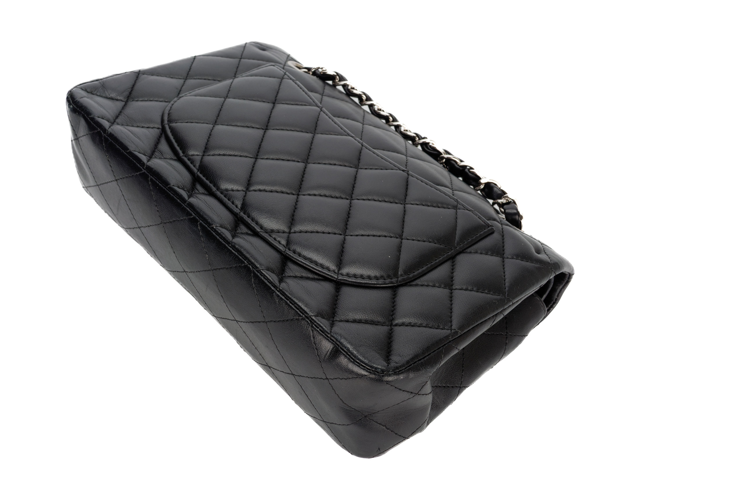 Chanel-Classic-Flap-Small-Black-Lambskin-Silver-Hardware-2006-2008-14