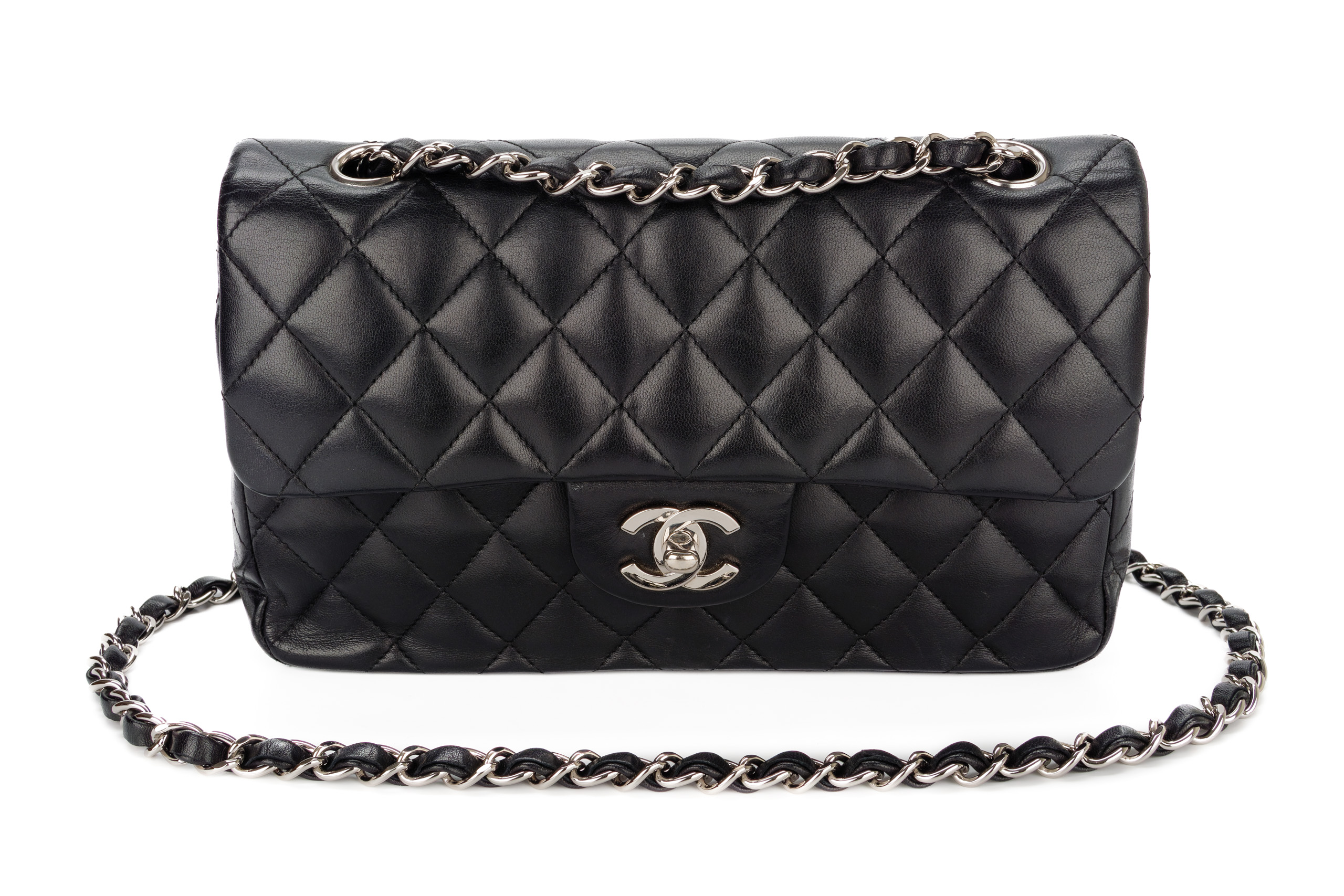 Chanel-Classic-Flap-Small-Black-Lambskin-Silver-Hardware-2006-2008-7