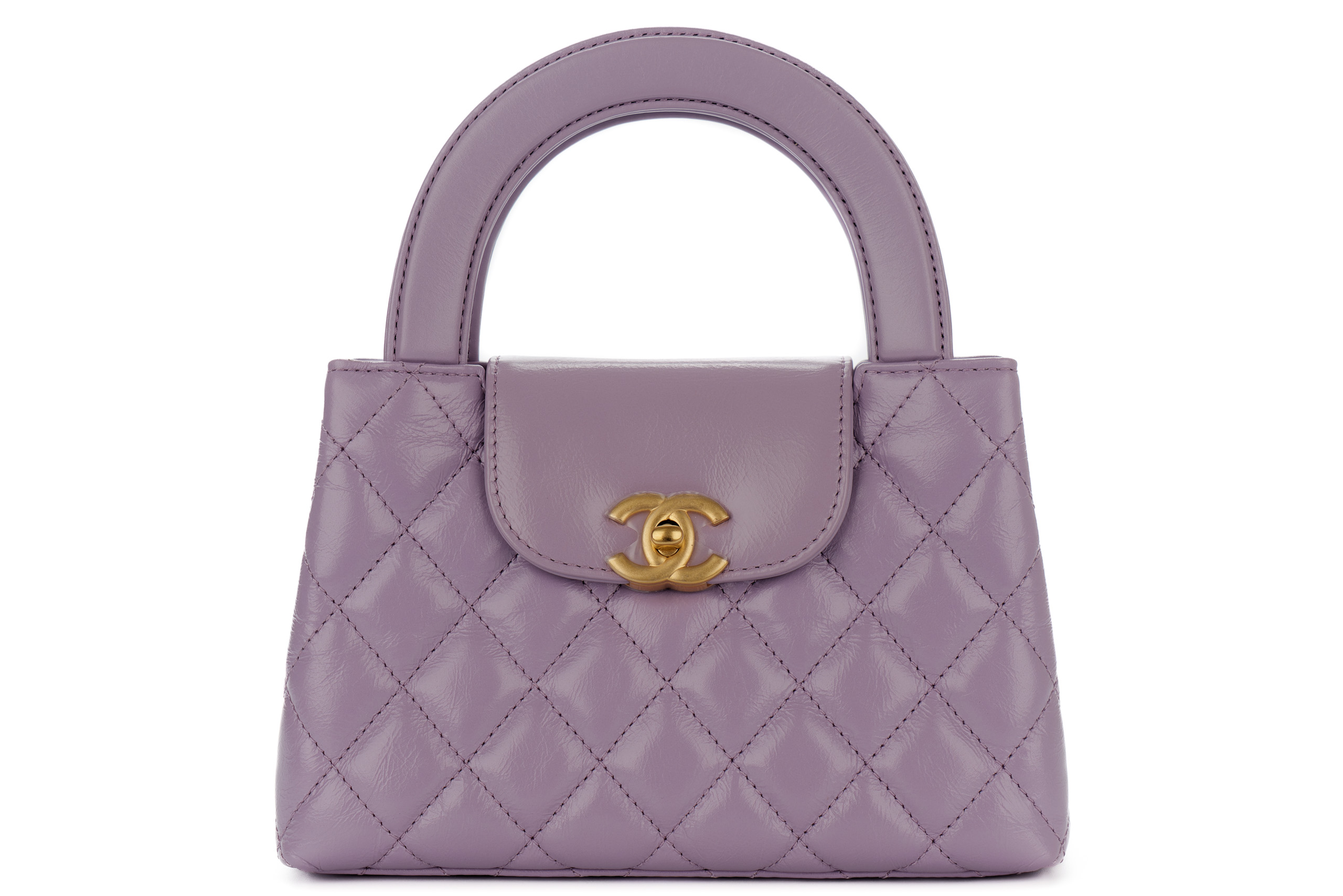 Chanel Kelly Tote Small Lilac Goatskin Gold Hardware