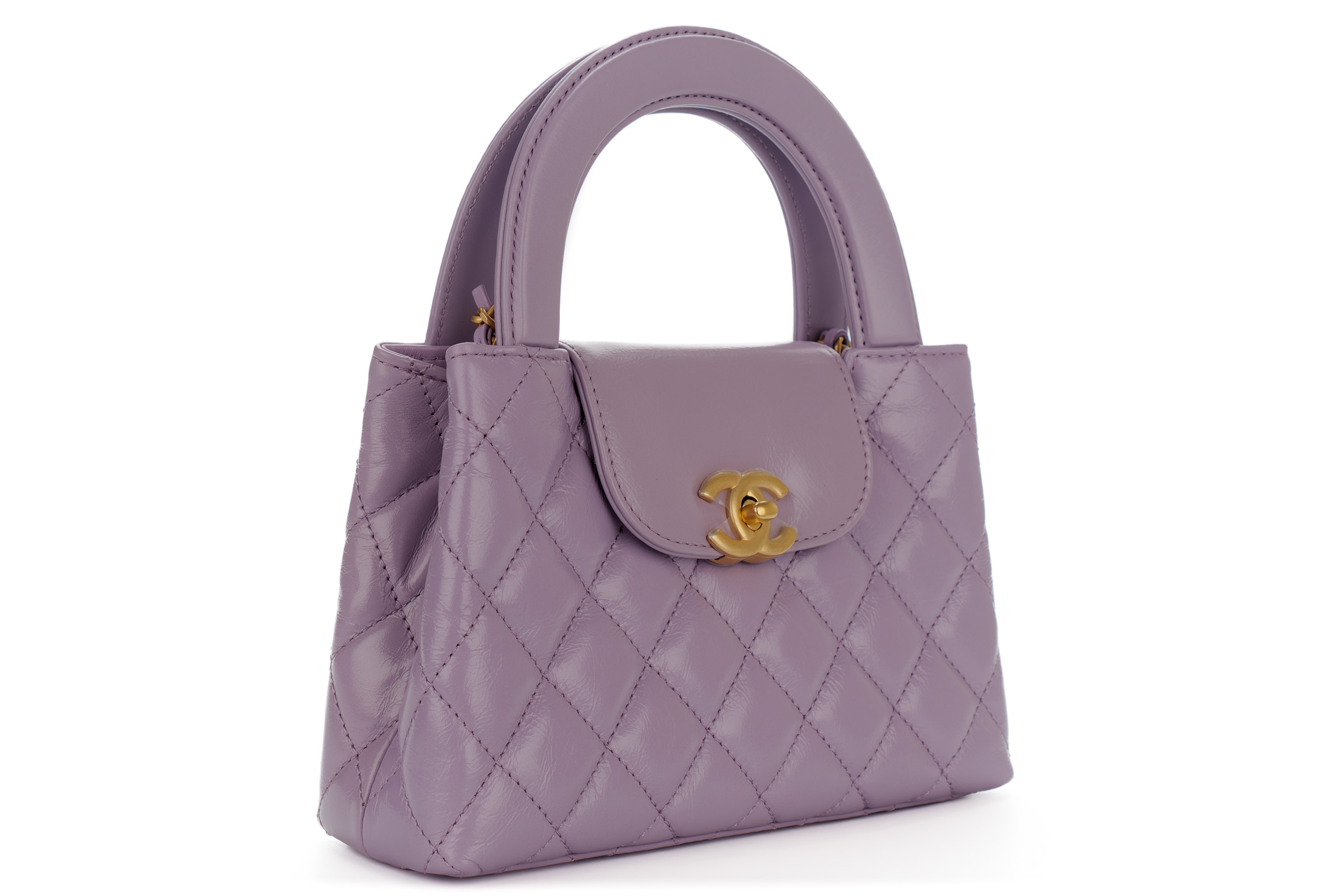 Chanel Kelly Tote Small Lilac Goatskin Gold Hardware Luxury Shopping