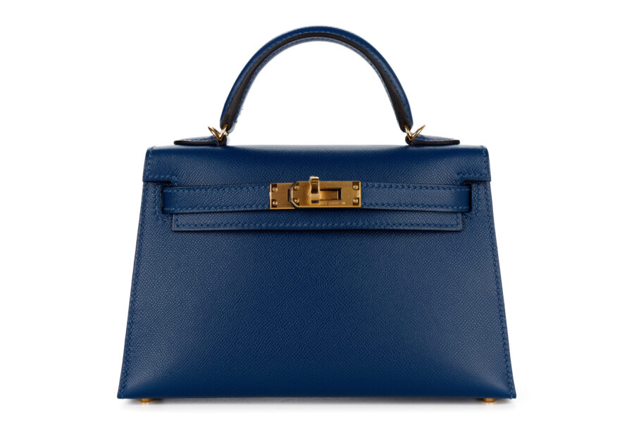 Hermes Mini Kelly Deep Blue Madame Gold Hardware Luxury Shopping