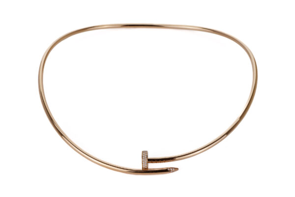 Cartier Gold Juste Un Clou Rose Gold Diamond Necklace Luxury