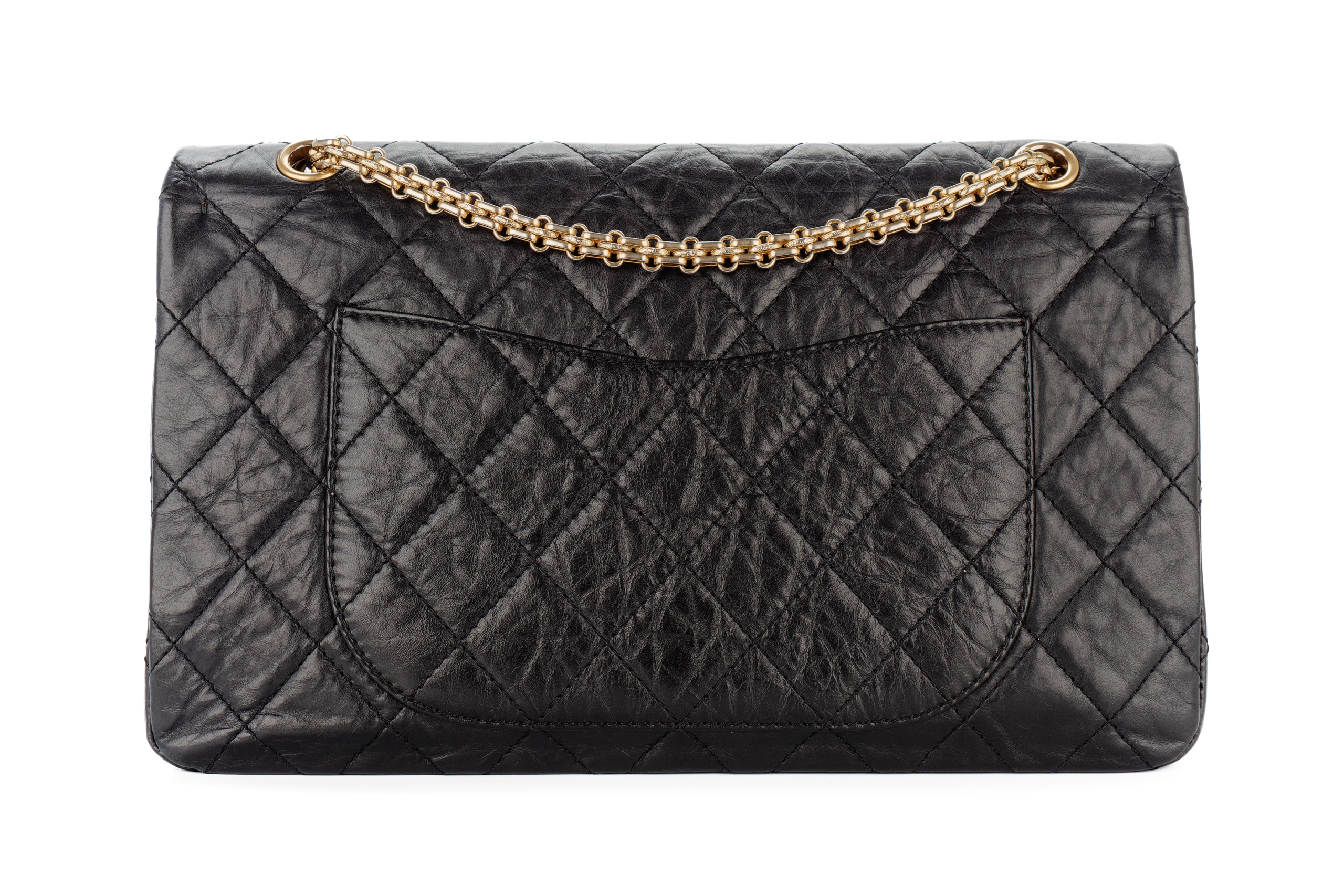 Chanel-2-55-Reissue-227-Black-Calfskin-Flap-Gold-Hardware-2010-3