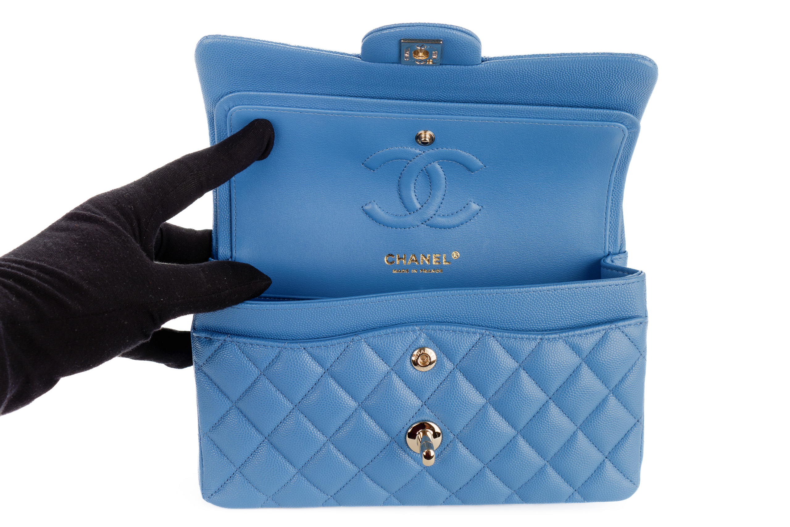 Chanel-Classic-Double-Flap-Small-Riviera-Blue-Caviar-CHW-2021-9