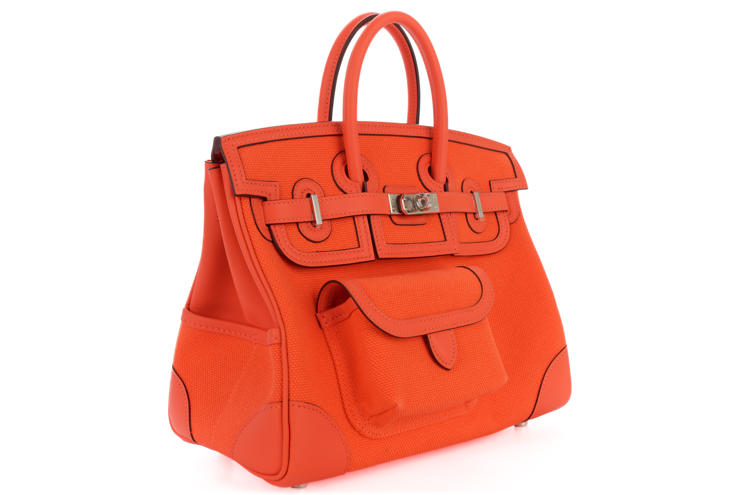 Hermès-Birkin-25-Cargo-Toile-Orange-Field-Swift-Palladium-Hardware-2024-2