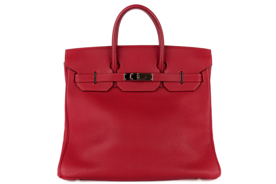 Hermes Birkin HAC 32 Rouge Grenat Togo Palladium Hardware