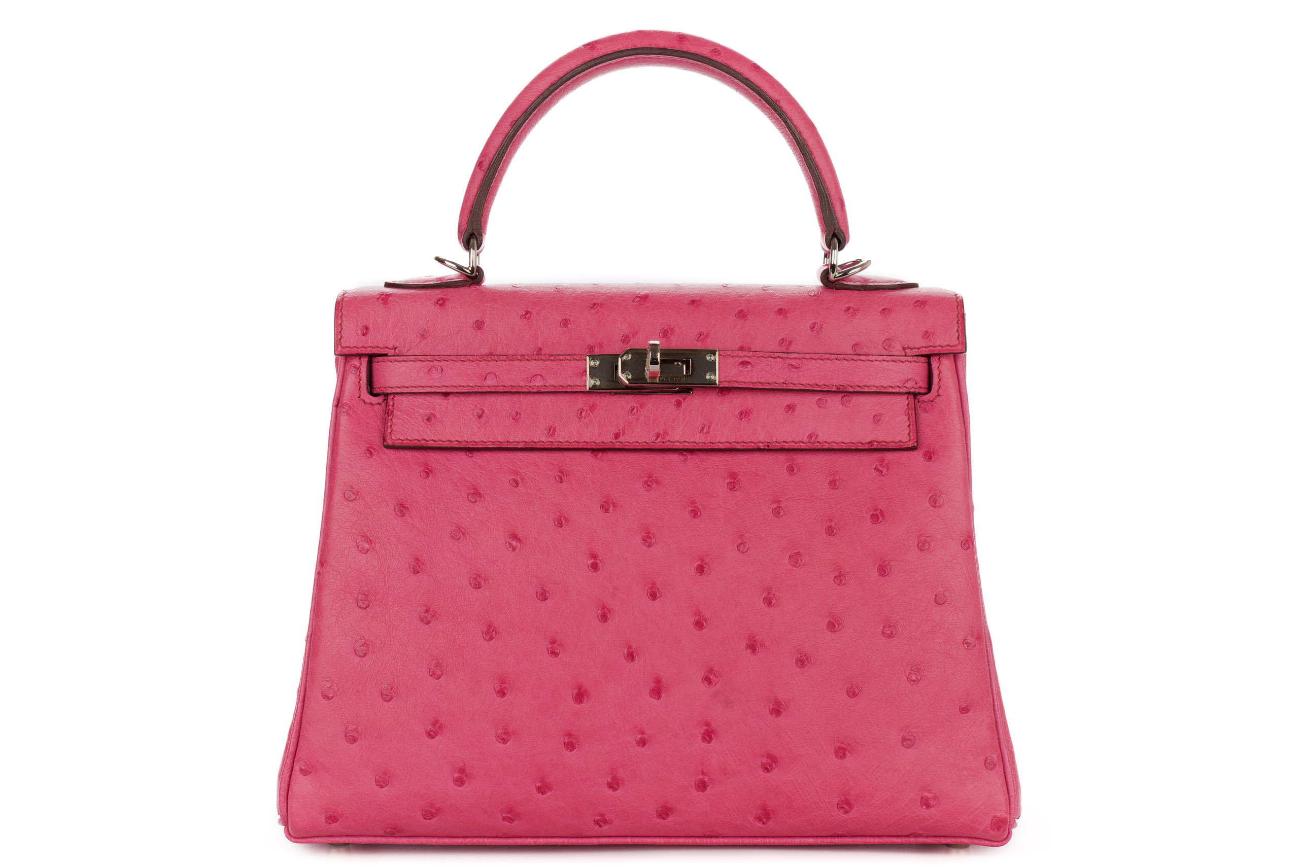 Hermès-Kelly-25-Rose-Shocking-Ostrich-Palladium-Hardware-2005-1