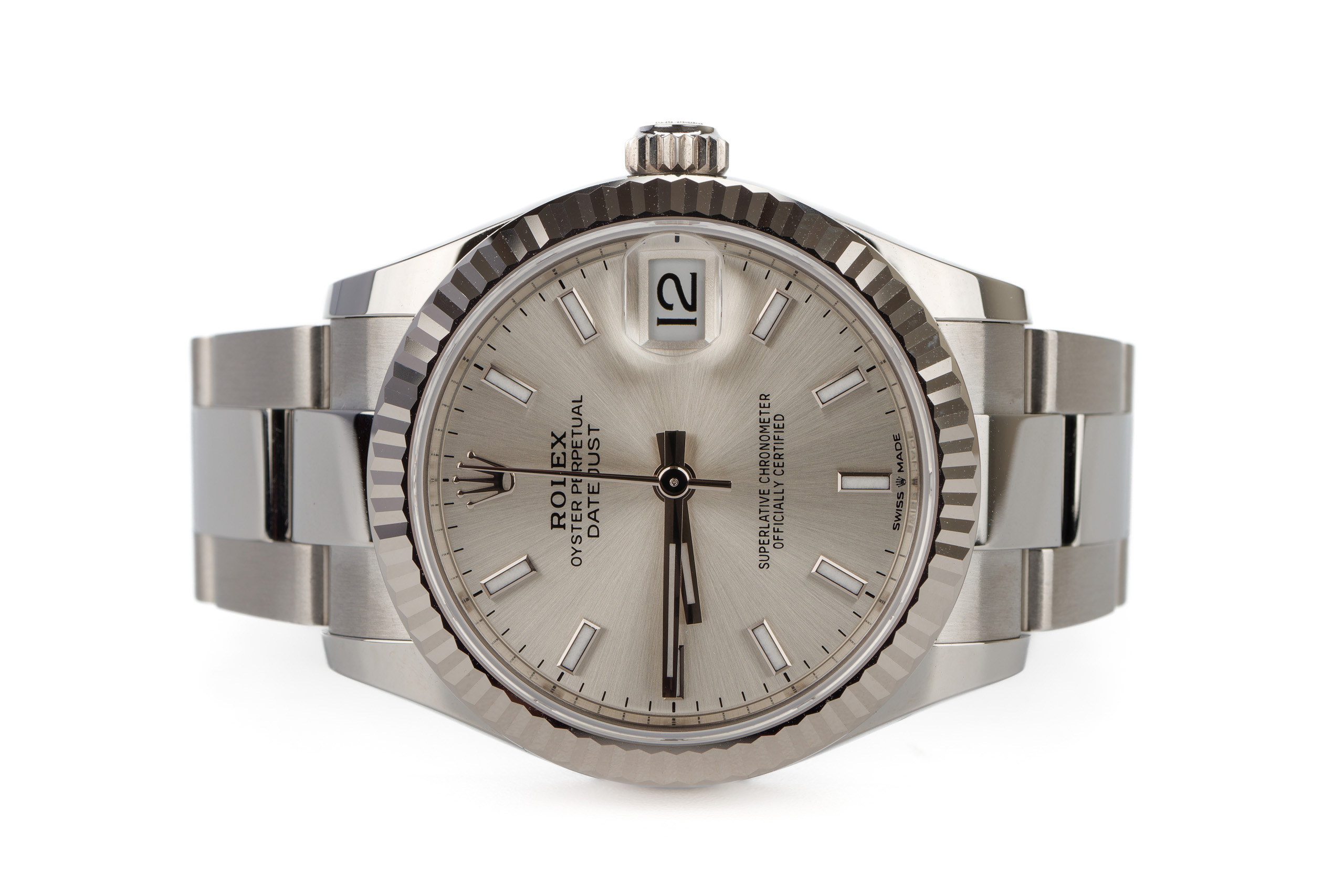 Rolex Datejust 31 Steel White Gold Silver Dial