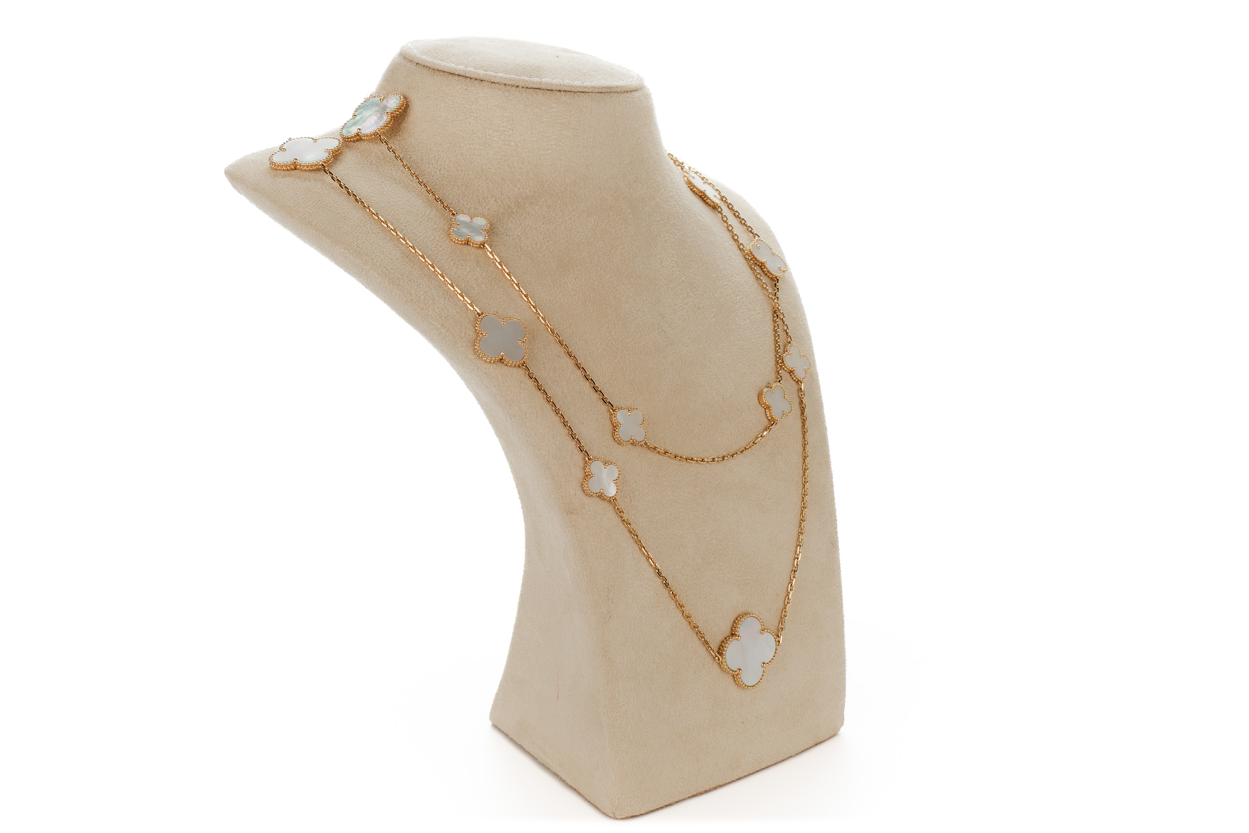 Van-Cleef-&-Arpels-Yellow-Gold-Mother-of-Pearl-Magic-Alhambra-16-Motif-Long-Necklace-2023-7