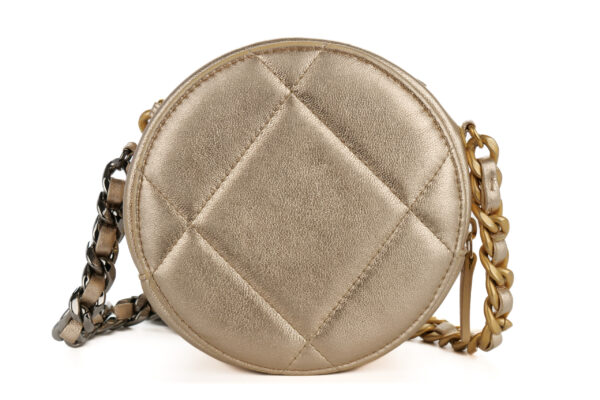 Crossbody Bag Round Clutch With Chain Chanel Chanel 19 Round