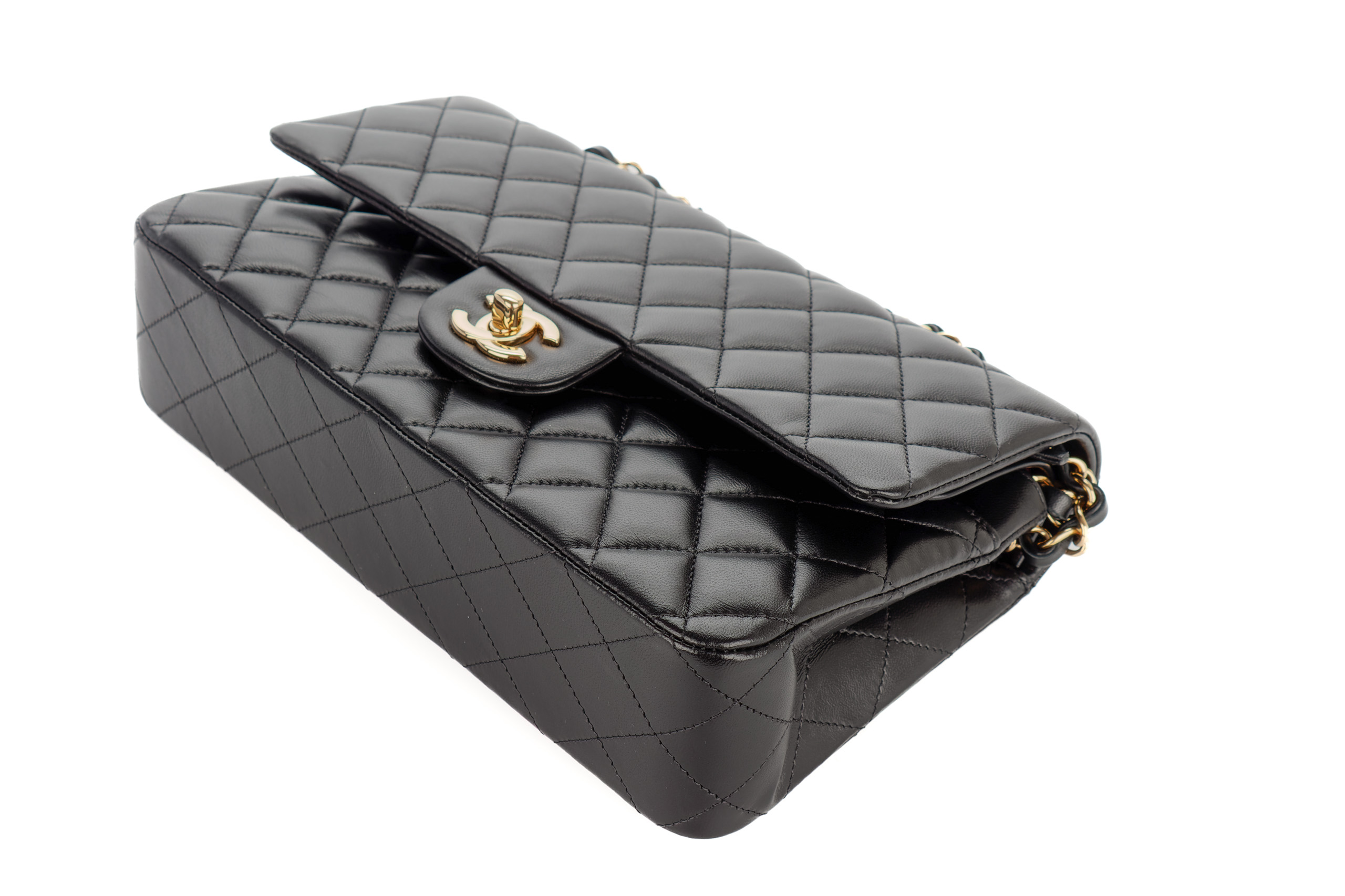 Chanel-Classic-Double-Flap-Black-Lambskin-Gold-Hardware-2022-3722-13