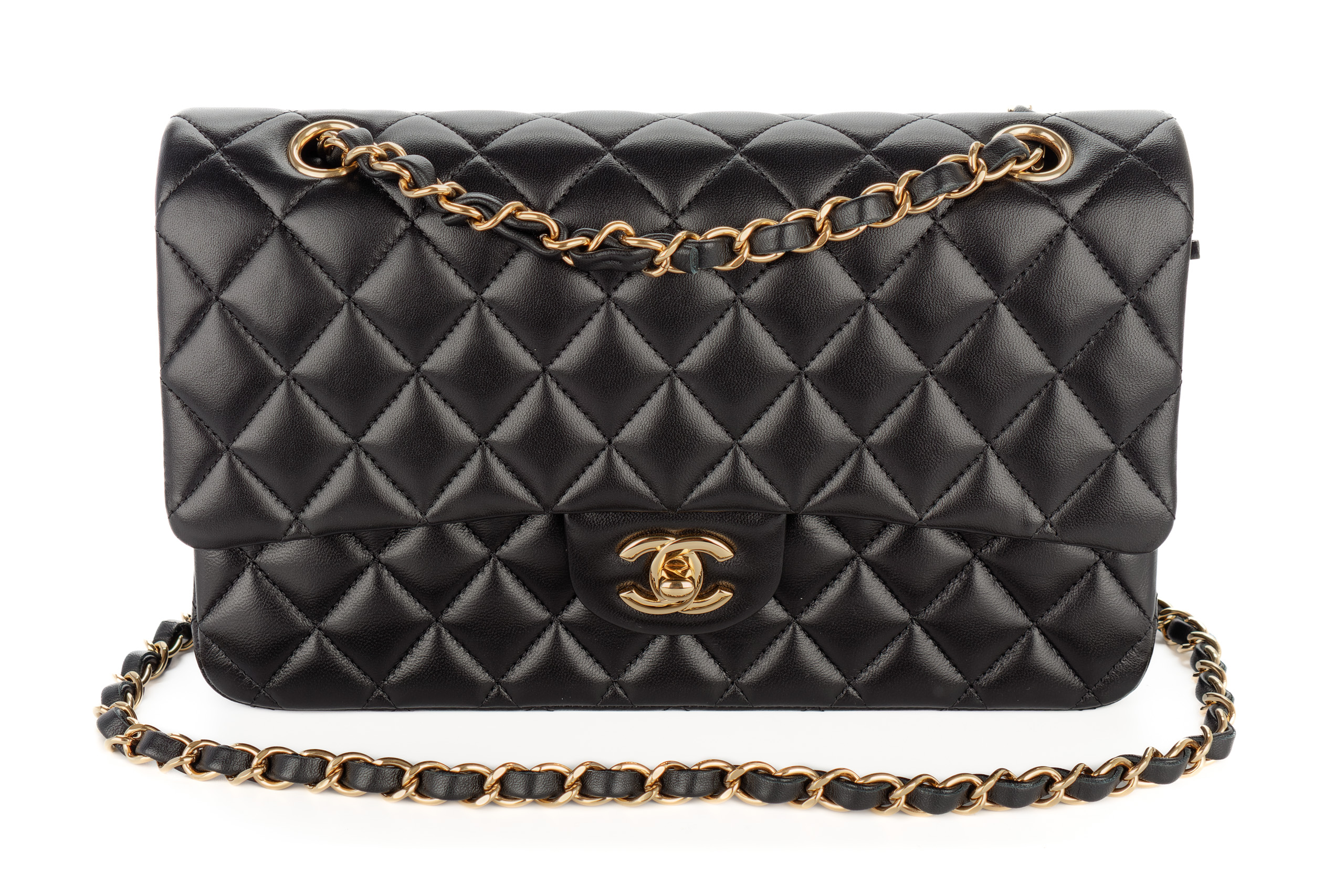 Chanel-Classic-Double-Flap-Black-Lambskin-Gold-Hardware-2022-3722-8