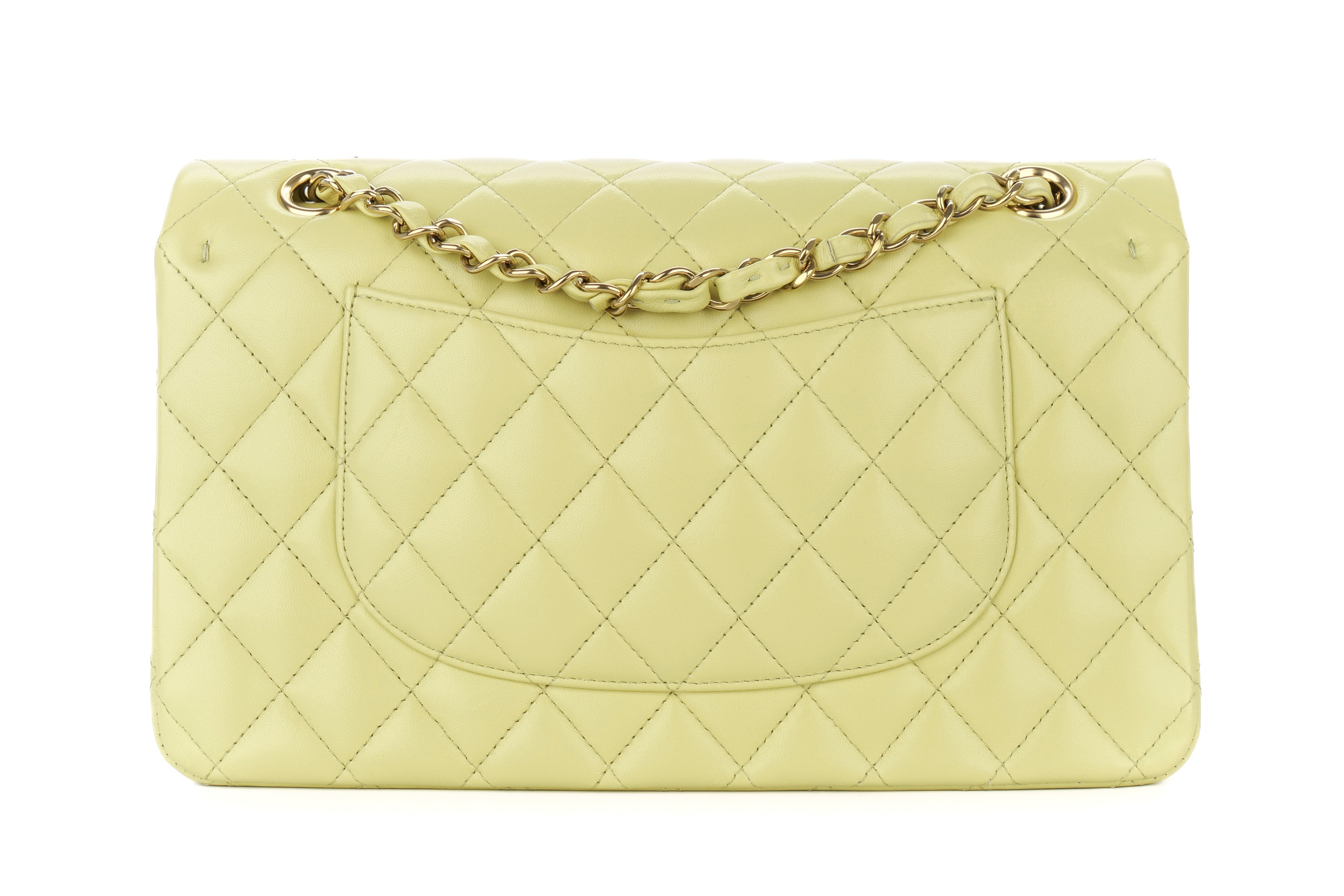 Chanel-Classic-Double-Flap-Lime-Green-Lambskin-Quilted-Champagne-Hardware-new-3