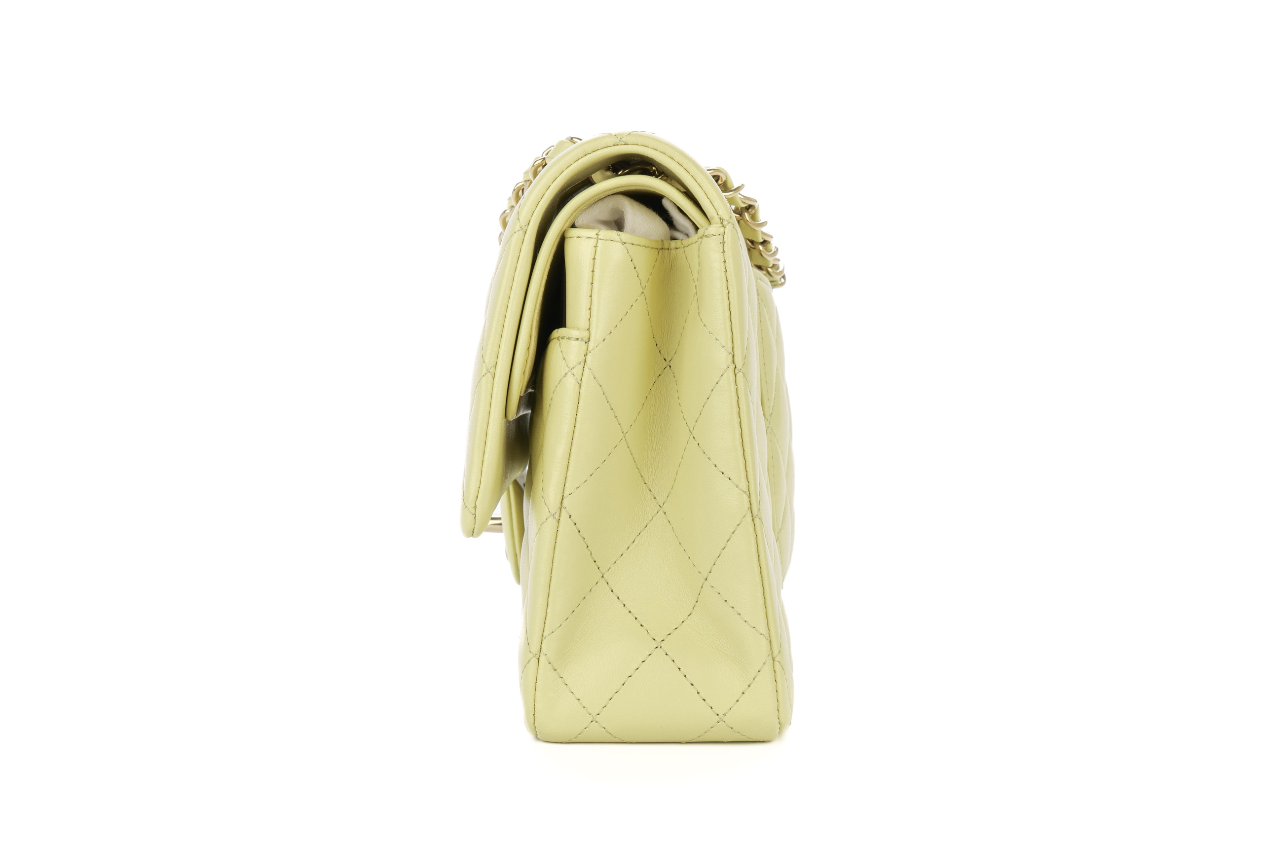 Chanel-Classic-Double-Flap-Lime-Green-Lambskin-Quilted-Champagne-Hardware-new-4