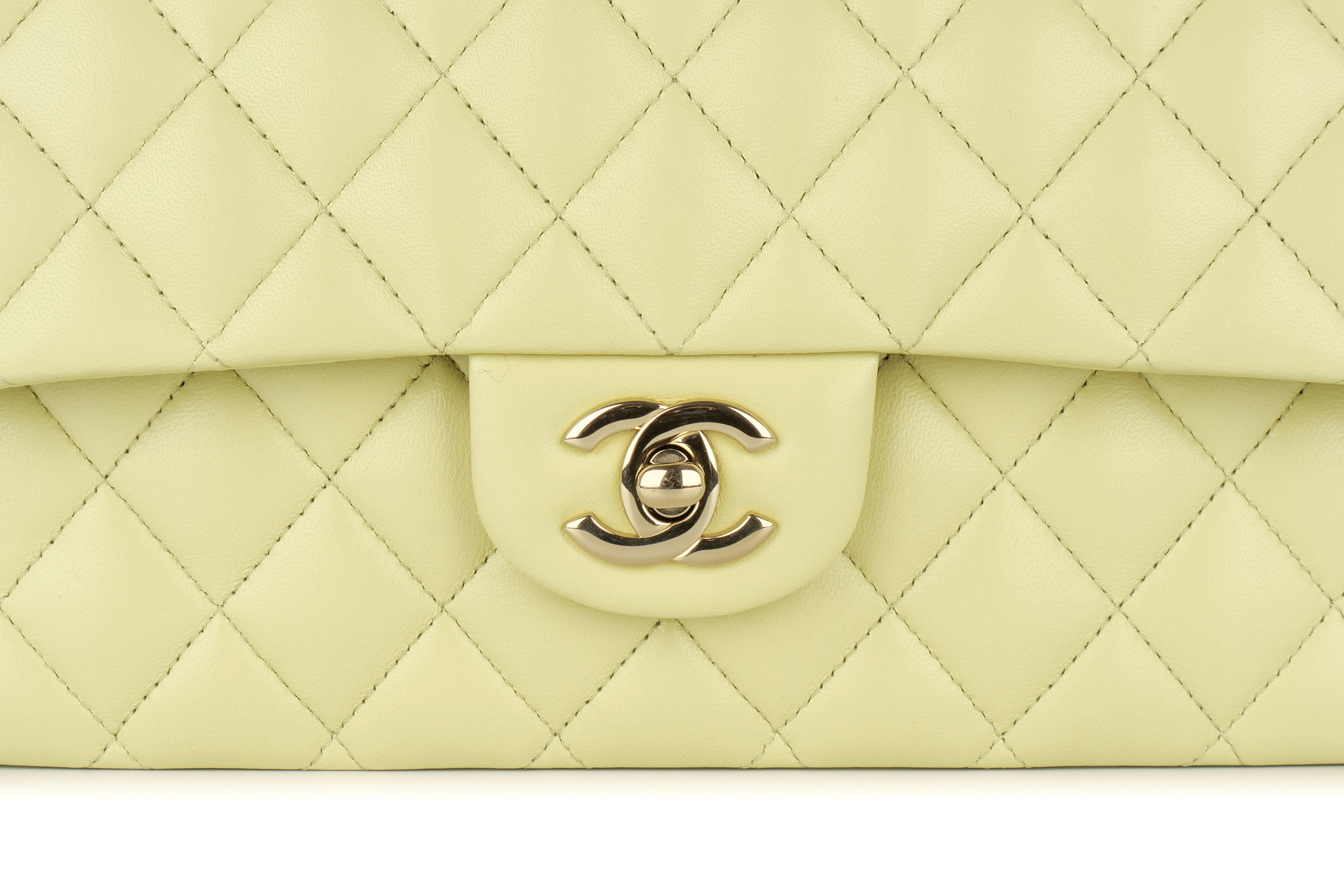 Chanel-Classic-Double-Flap-Lime-Green-Lambskin-Quilted-Champagne-Hardware-new-7