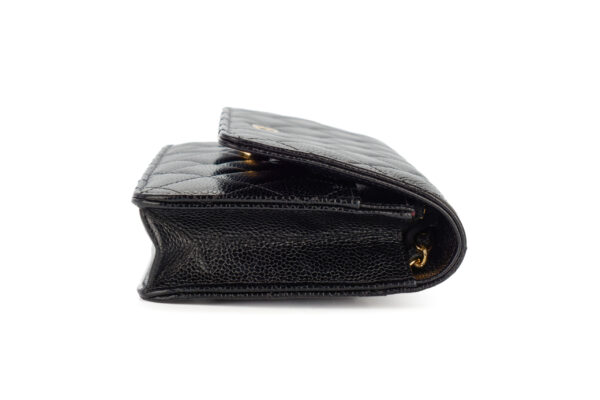 小物 CHANEL CC Mark Wallet Caviar Skin Black Chanel Perforated CC Mark Caviar Quilted Long Zipped Wallet Black