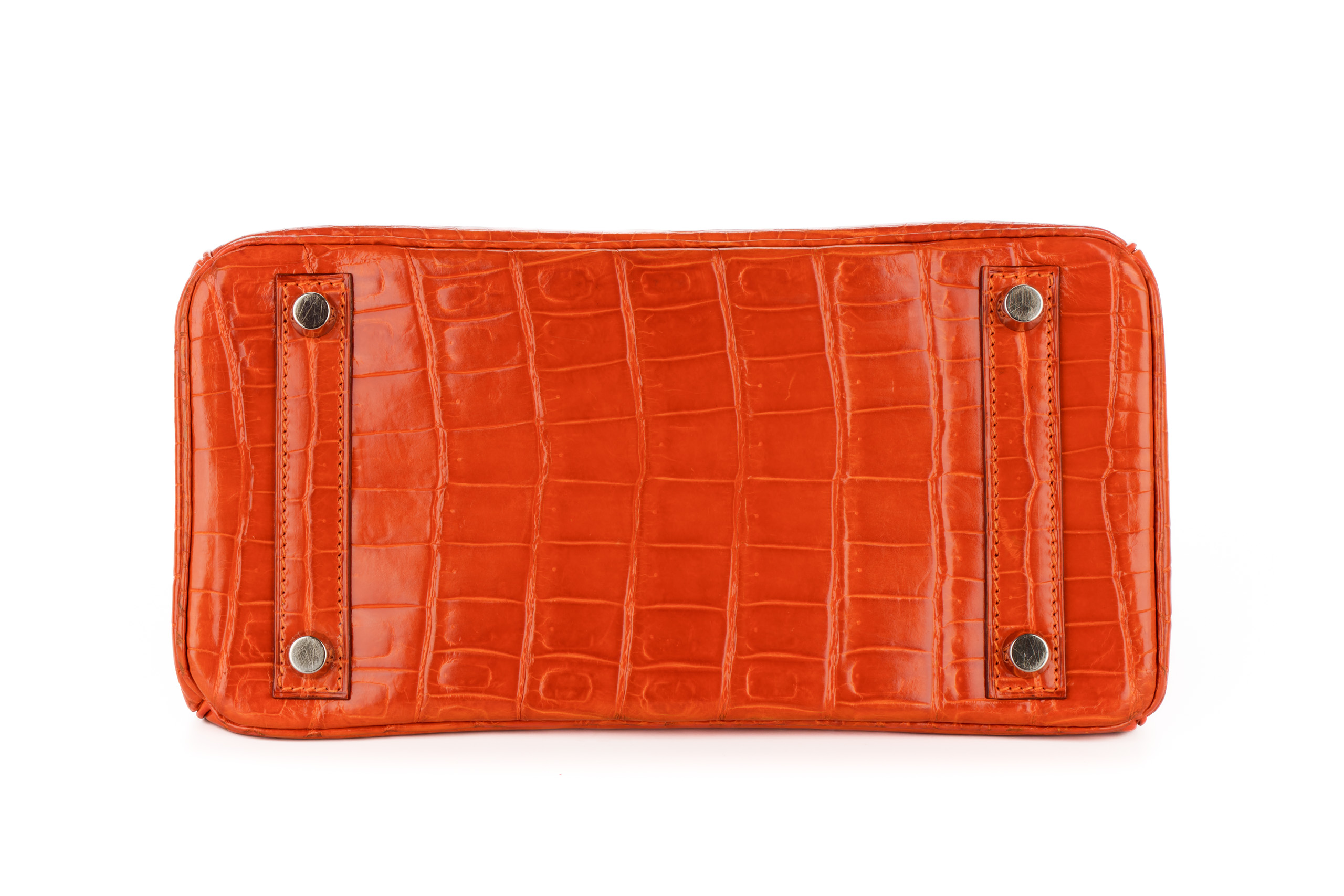 Hermès-Birkin-25-Orange-H-Matte-Crocodile-Palladium-Hardware-2005-6