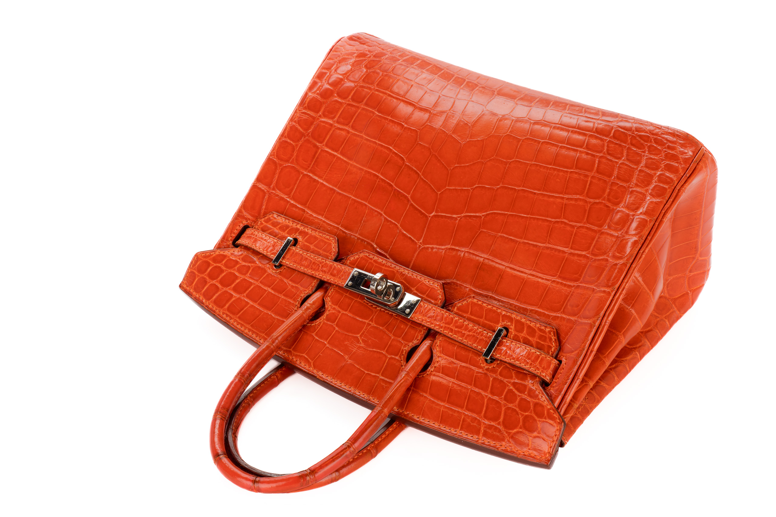 Hermès-Birkin-25-Orange-H-Matte-Crocodile-Palladium-Hardware-2005-8