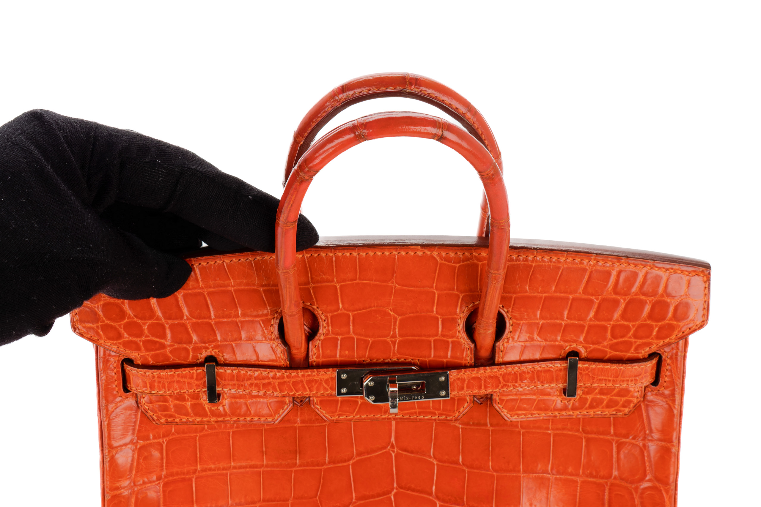 Hermès-Birkin-25-Orange-H-Matte-Crocodile-Palladium-Hardware-2005-9