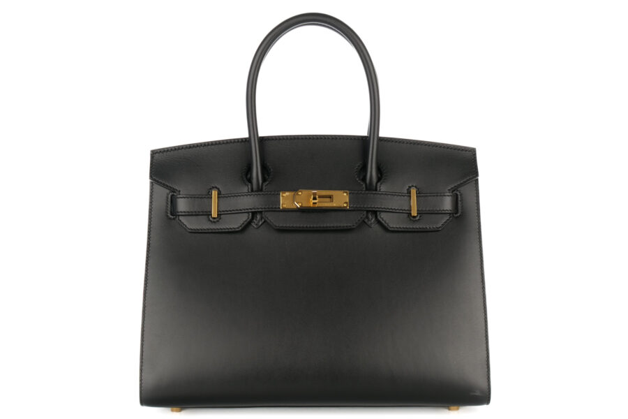 Hermes Birkin 30 Noir Tadelakt Gold Hardware