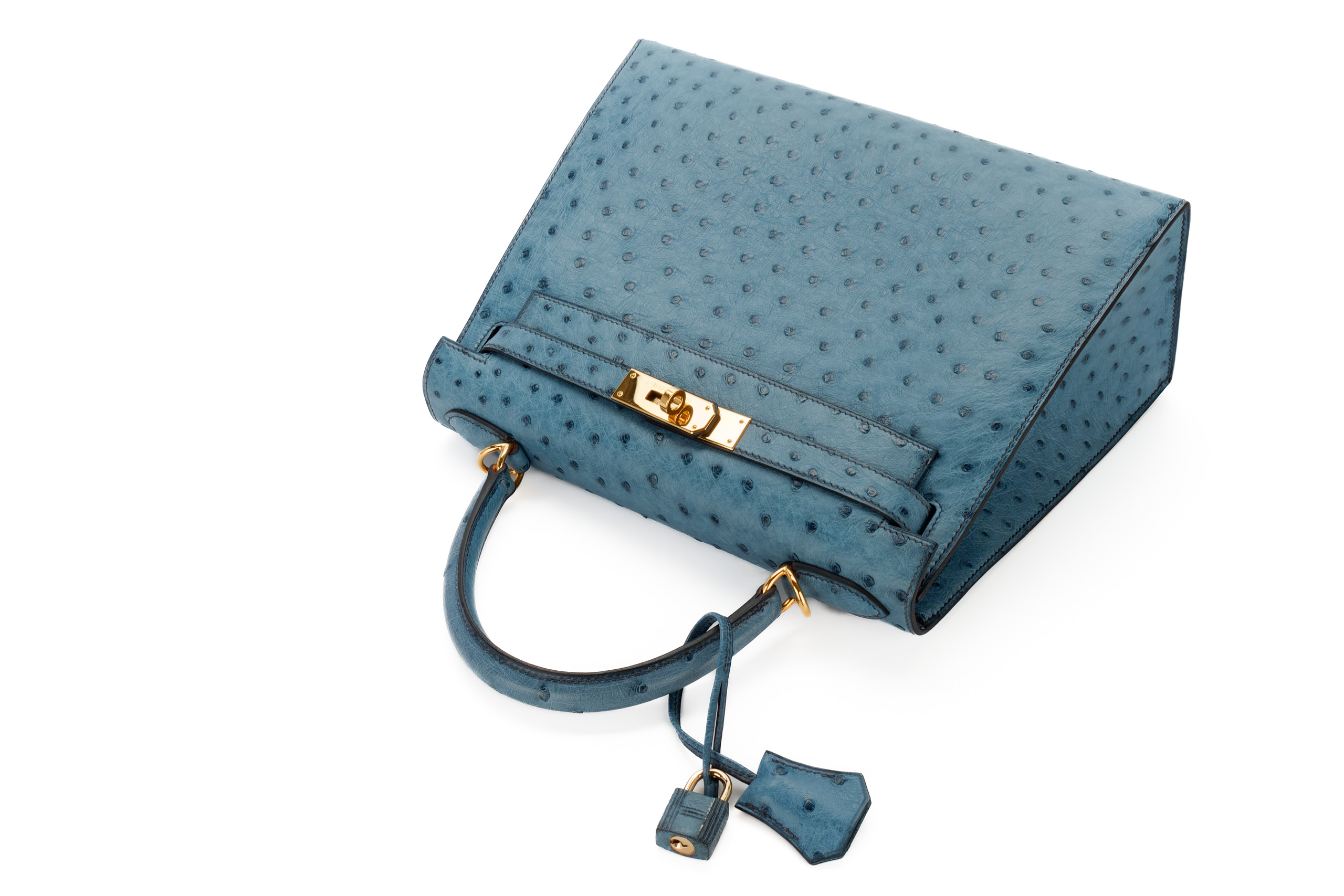 Hermès-Kelly-28-Bleu-Jean-Ostrich-Gold-Hardware-2003-8