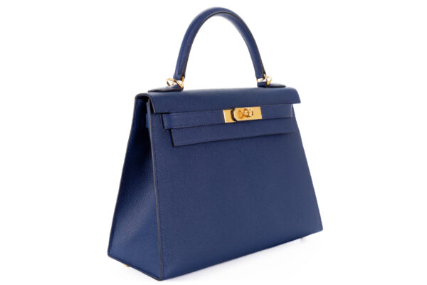Hermès Kelly 28 Bleu Navy Epsom Sellier Gold Hardware