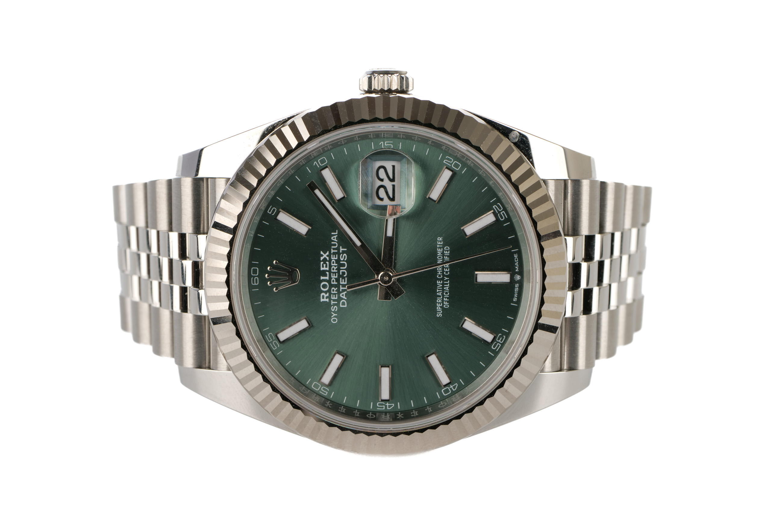 Rolex-DateJust-41-mm-Mint-Green-Steel-&-White-Gold-126334-1