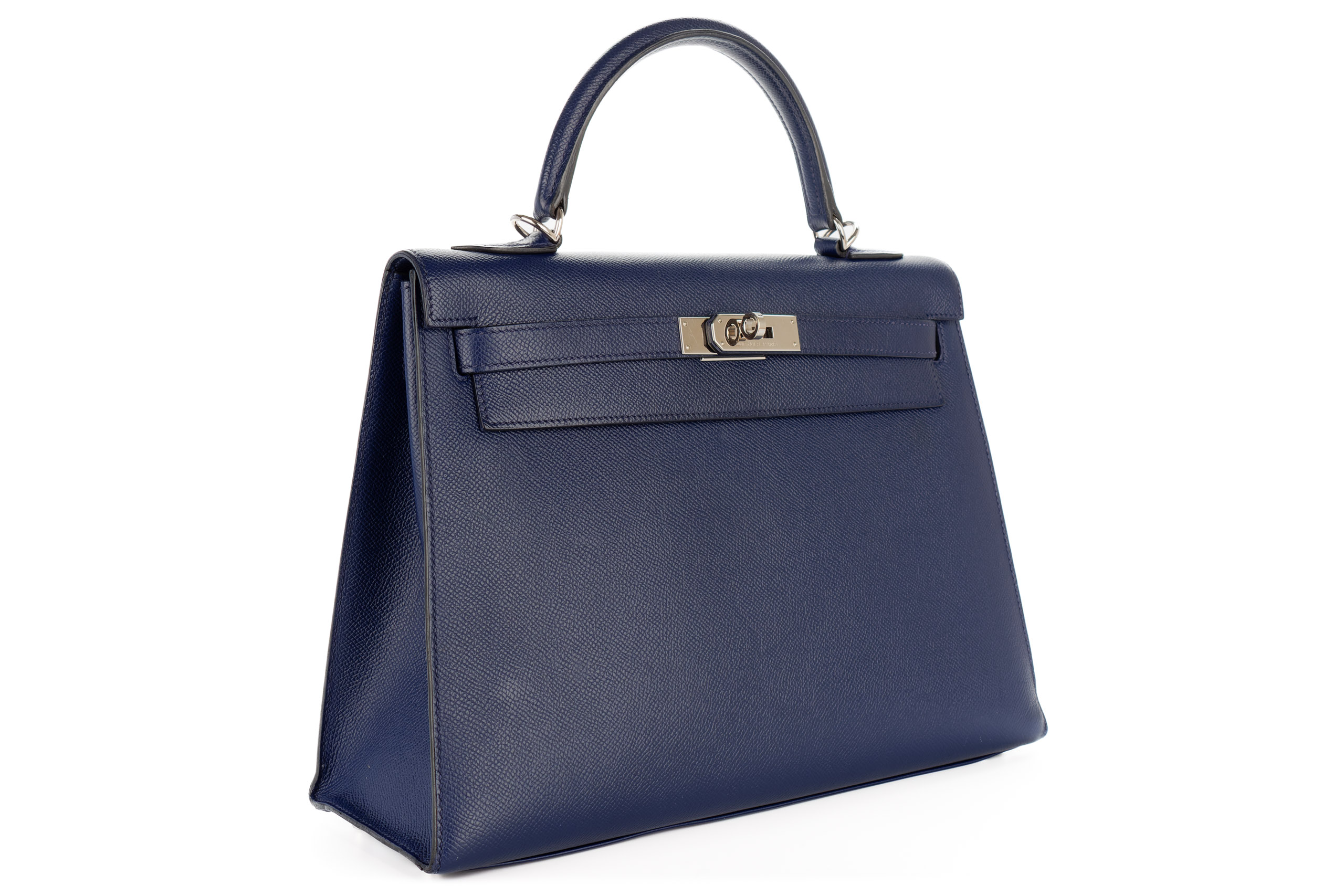 Hermes Kelly 32 Bleu Saphir Epsom Palladium Hardware