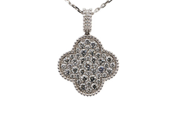 Van Cleef Arpels Magic Alhambra White Gold Silver Diamond Long