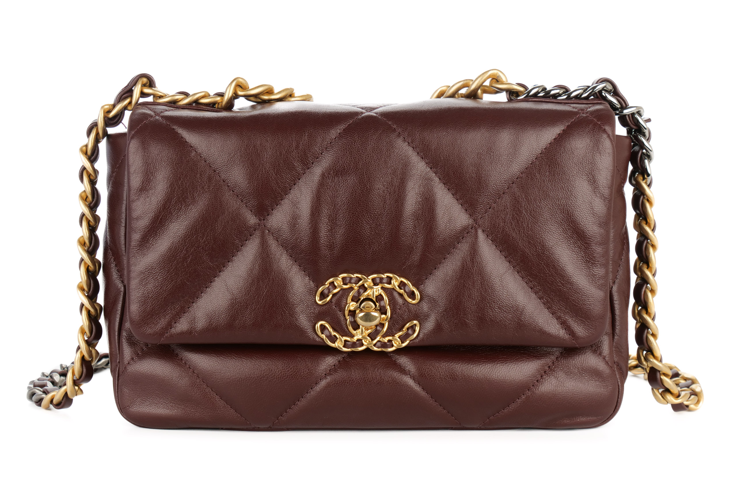Bag Review Chanel Medium 19 Chanel 19 Flap Medium Burgundy Gold