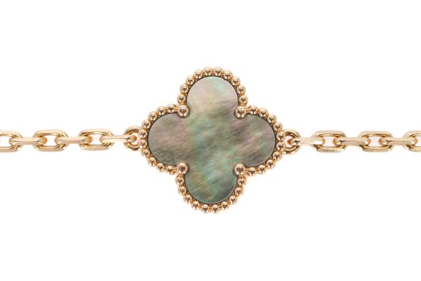 Van Cleef Arpels Alhambra Grey Mother of Pearl and Diamond