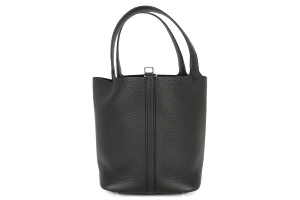 入手困難【HERMES】ピコタンPicotin Lock 22 Bag Palladium Noir Hermès Picotin 22 Noir / Black Clemence Palladium Hardware