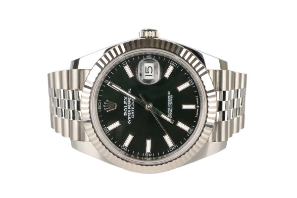 Rolex DateJust 41 Black Dial Fluted Bezel Jubilee Bracelet 126334
