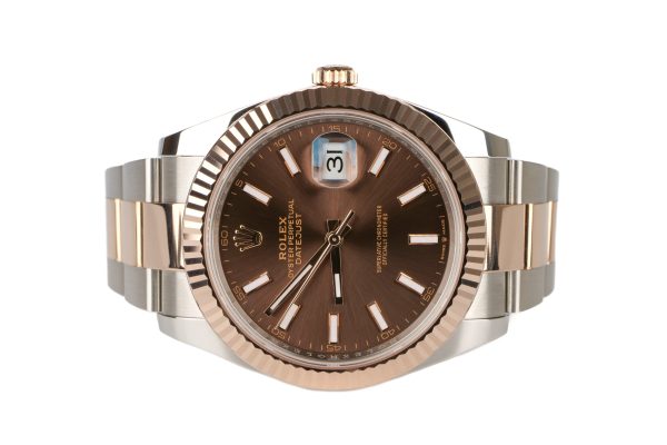 Two Tone Datejust 41 Chocolate Rolex Datejust 41 Chocolate Dial