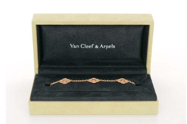 Van Cleef Arpels Alhambra Hammered Motifs 18K Rose Gold