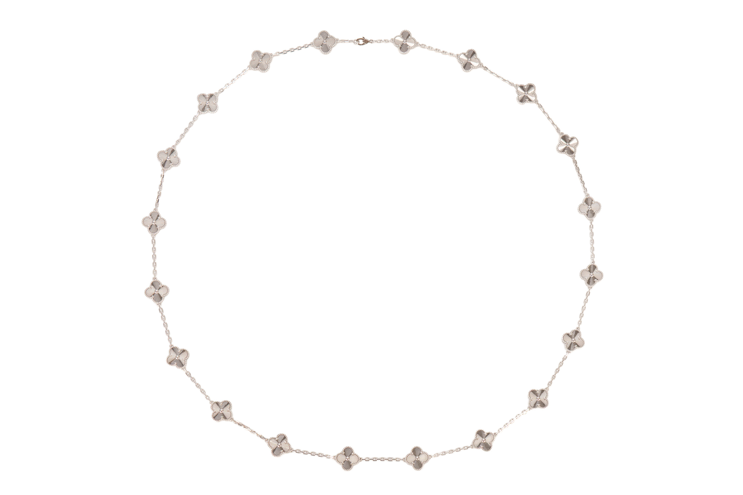 Van Cleef Arpels Vintage Alhambra Guilloche 20 Motifs 18ct White