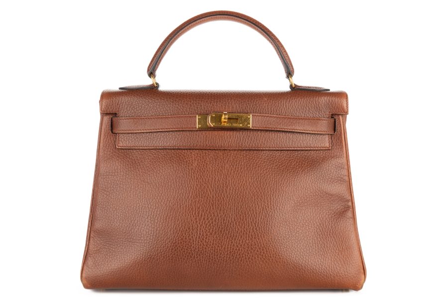 Hermès Kelly 32 Noisette Vachette Ardennes Gold Hardware Luxury
