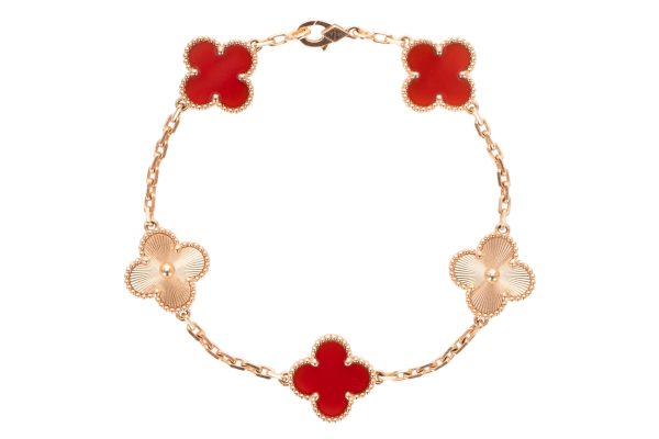 Van Cleef Arpels Vintage Alhambra Carnelian and Guilloche 18ct