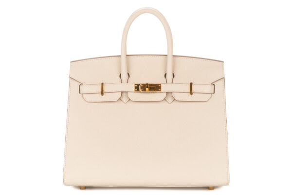 Hermès Birkin 25 Craie Epsom Sellier Gold Hardware