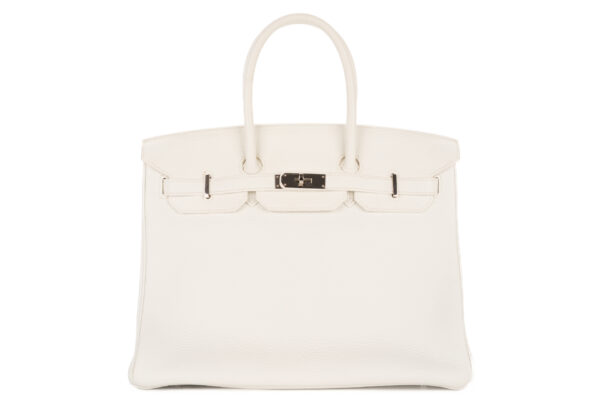 Hermès Birkin 35 White Clemence Palladium Hardware